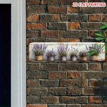 1pc 2D Flat, Vintage Large Lavender Flower Wall Decor - French Country Metal Flower Pot Decoration, 10cm X 40cm Iron Hanging Plant Display, Suitable For Home, Cafe, Wedding And Party - No Electricity Needed, Outdoor Retro Gift For Plant Lovers, 2D Flat - Multicolor - View 7