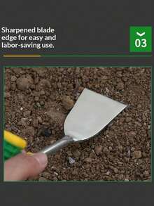 1pc Gardening Trowel, Quick Digging Tool For Planting Vegetables, Small Metal Shovel For Digging, Planting, Weeding - 1pc Random Color - View 3