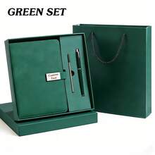 1 Set Personalized A5 Journal And Pen Set | Custom Notebook For Men And Women | For Office School & Daily Notes | Personalized Gift - Black - View 12