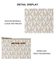 Michael Kors Jet Set Printed Women's Clutch Bag 35H9GTVP1B VANILLA - 香草白35H9GTVP1B VANILLA - 查看 8