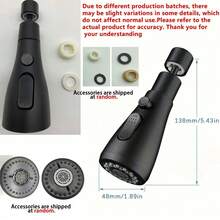 1pc 360° Rotating Faucet Extender With 3 Water Flow Modes, High Pressure Water Saving Splash-Proof Pull-Out Sprayer Head, Universal Faucet Adapter Suitable For Kitchen Sink, Bathroom Cleaning - one-size - View 14