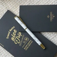 标准尺寸及护照尺寸黑色卡纸笔记本，200克厚黑色卡纸，16张/32页，兼容TN内页的旅行日记本，可用于写日记和绘画 - 長方形 - 查看 11