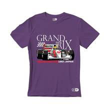 Unisex T-Shirt With Grand Prix Car Print - 2026 - Purple - View 2