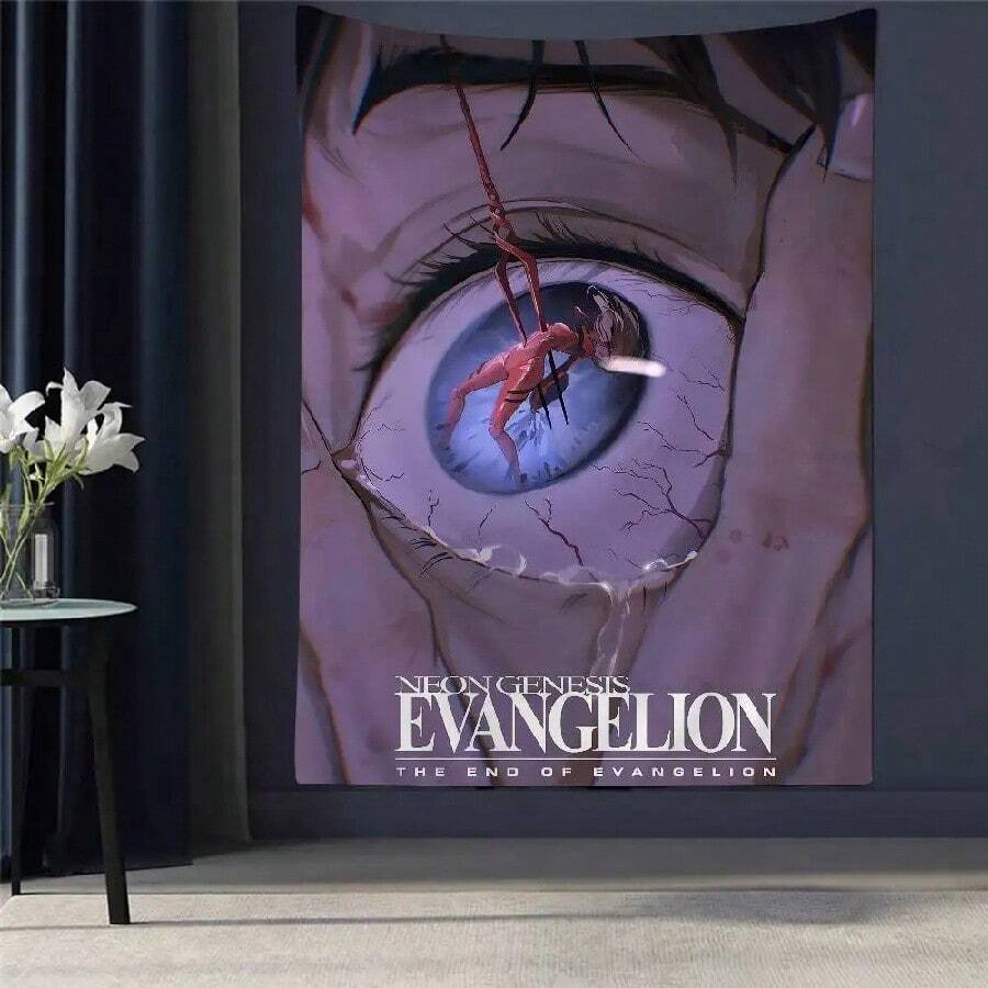 Anime N-Neon G-Genesis E- Hanging Bohemian Tapestry Hanging Tarot Hippie Wall Rugs Dorm Japanese Tapestry(3).Jpg - 1PC - View 1