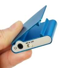 Mini Reproductor de música MP3, Mini reproductor multimedia resistente al agua, Reproductor de MP3 portátil con Clip de Metal, Mini reproductor de música portátil Micro MP3 con ranura TF/SD de Metal con Clip - Ver 6