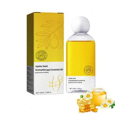 JAYSUING 1pc Jojoba Seed Essential Oil, Gentle & Non-Irritating, Alcohol-Free, Relaxing & Energizing