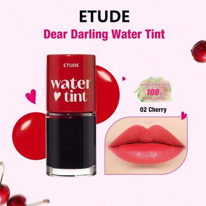 ETUDE HOUSE Dear Darling Su Bazlı Dudak Renklendirici #02 Kiraz, Parlak ve Canlı Renk, Uzun Süre Kalıcı, Solmaz, Bardağa Yapışmaz, Nemlendirici Dudak Renklendirici, Hafif Doku, Parlak Bitiş, Kadınlar İçin Günlük Kullanım, K-Beauty, Kore Makyajı, HEDİYE 9g/0.31oz