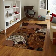1pc Leopard Print Rug, Red Lips Rug, Pop Art Rug, Bold Statement Area Rug, Funky Living Room Decor, Animal Print Rug, Glamorous Home Rug, 84*60inch,Perfect Choice For Christmas ,Stylish And High-Quality Rugs, Perfect For Christmas Decorations And GiftsHome Decor, The Best Choice For Gothic-Style Birthday Gifts - Nhiều màu - Xem 4