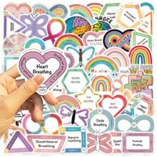 50PCS Slogan Stickers High-Quality And Beautiful Stickers For Scrapbook, Journaling, Laptop, Bumper, Skateboard, Water Bottles, Computer, Phone, Hard Hat, Car Stickers And Decals - Random Style - View 8