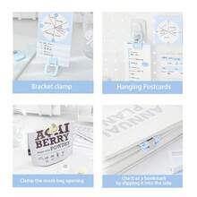 4pcs Colorful Mini Cube Clips, 180° Rotatable Hanging Clips With Stand For Memo, Snack Bags And Bookmarks - Multicolor - View 6