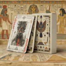 YFOPEN 埃及神话主题扑克牌，一套54张，设计经典，精美绝伦。充满想象力的抽象美学，是棋盘游戏、纸牌游戏和家庭聚会的理想之选。 - 彩色 - 查看 2