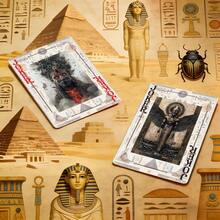 YFOPEN 埃及神话主题扑克牌，一套54张，设计经典，精美绝伦。充满想象力的抽象美学，是棋盘游戏、纸牌游戏和家庭聚会的理想之选。 - 彩色 - 查看 5