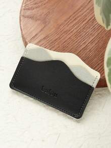 Takeoak 1pc Customized Name Card Holder, Personalized Letter Combination Credit Card Wallet, Minimalist Thin Card Case Inspired By Natural Mountains And Seasons, Faux Leather Material, Ultra-Thin Front Pocket Wallet, Can Store ID Cards, Cute And Fun Slim Card Organizer ,Travel Organizer - Multicolor - View 17