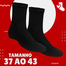 Adult Unisex Cotton Socks, Sizes 37 To 43, Black, Mid-Calf, Comfortable, Soft Touch - màu đen - Xem 2