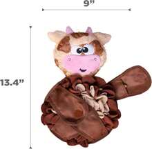 Outward Hound By Nina Ottosson Snuffle Palz Plush Snuffle Mat Dog Treat Puzzle, Non-Slip, Brown, Cow, Large - ColorF - 查看 7