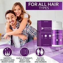 角蛋白发膜，角蛋白护发膜，适用于干枯受损发质，深层滋养修护发膜，修复受损发根，天然深层保湿护发素礼品 - Keratin - 查看 5