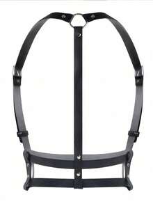 1件女士加大码PU皮革性感束身腰带，适合日常穿着和派对场合 - 黑色 - 查看 7