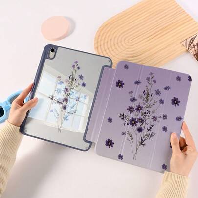 1pc Foldable Multi-Angle Stand, Suitable For Work And Entertainment, Protective Tablet Case With Pen Slot, Compatible With Pro 2024/Air M3/A16 2025, Suitable For Xiaomi, Ideal For Work, Travel And Home Relaxation