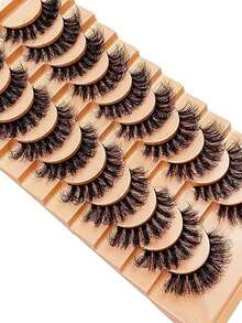 I Have Found The Stunning "Comic Eyelashes" At A Glance! 10 Pairs Of Striped Style, Wearing It Feels Like Natural Eyelashes Have Bloomed, Long, Fluffy, And Messy, It's Too Top - View 2