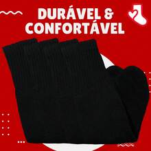 Adult Unisex Cotton Socks, Sizes 37 To 43, Black, Mid-Calf, Comfortable, Soft Touch - màu đen - Xem 6