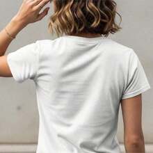 Women's T-Shirt Blouse For The Brazil Cup With Stars And Flag Design, Stylish, 2026, 100% - 白色 - 查看 3