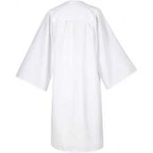 2026 Unisex Matte Graduation Gown And Cap Set With Tassel For Middle High School Bachelor - White - View 4
