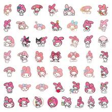 SANRIO 50张美乐蒂贴纸套装 - 三丽鸥可爱兔子蝴蝶结手机及日记本贴纸 - 50件 - 查看 12