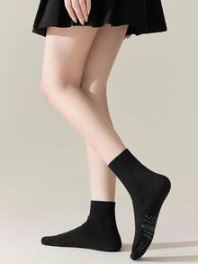 1/3 Pairs Unisex Two-Toe Mid-Calf Socks, Spring/Summer Split-Toe Socks, Pig Hoof Design, Soft & Comfortable, Black/White/Gray - Multicolor - View 9