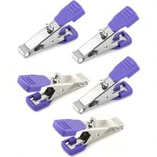 Veterinary Electrode Clip, 5 Pack Universal Accurate EKG/ECG Limb Clip Multi-Function Clamp Adapters for Electrode Resting Tabs, - 5 piezas - Ver 2