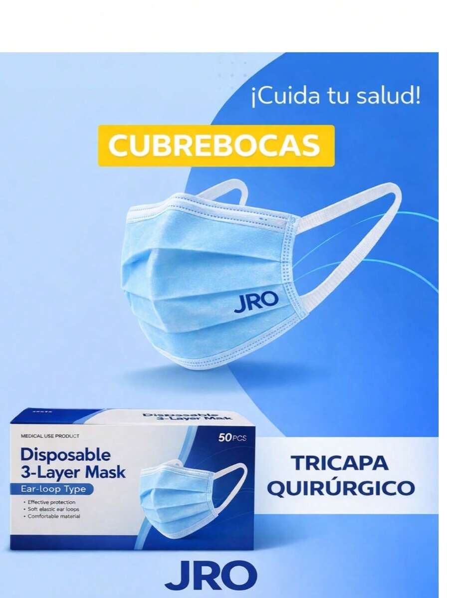 Box Of 50 Pcs - Surgical Three-Layer Face Masks - Daily Protection And Comfort - View 1