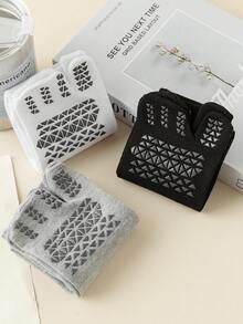 1/3 Pairs Unisex Two-Toe Ankle Socks, Spring/Summer Split Toe Thumb Socks, Black/White/Gray Pig Hoof Design Non-Slip Socks For Women - Multicolor - View 5