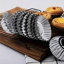 20pcs Lace Tart Molds, Tart Pans, Baking Pudding Cake, Portuguese Egg Tart Crust, Round Egg Tart Molds - Multicolor - View 7