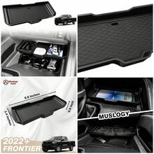 Compatible con Nissan Frontier 2022-2025 2026 Accesorios Organizador de ConCentral para Debajo de los Controles de Clima Bandeja - A - Ver 1