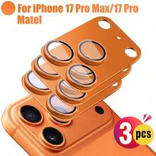 ZYONS 3 piezas de protector de lente de metal azul de aleación compatible con iPhone 17 Pro Max, diseño ajustado sin costuras, anti-arañazos, anti-huellas dactilares, anti-polvo, protección completa contra arañazos e impactos, preserva la calidad original de la cámara, regalo de fotografía de cumpleaños - 3 piezas - Ver 14