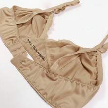 Non-Padded Lycra And Lace Bra, No Wire, Sizes S, M, L, XL - Negro - Ver 3