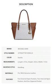 Michael Kors Charlotte Printed Women's Single Shoulder Tote Bag 35T0GCFT3B VANILLA - 香草拼色35T0GCFT3B VANILLA - 查看 6