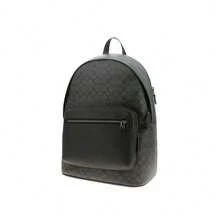 Coach CV925QBMI5 Men's PVC And Leather Backpack, Black/Grey, With Adjustable Wide Shoulder Strap And Top Handle, Suitable For Commuting, School, Business Trips, Travel, And Leisure. - Dark Gray - View 2