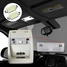 Cubierta de luz interior de mapa, lente transparente, consuperior con bombillas LED blancas compatibles con Escalade 2007-2013 - A - Ver 3