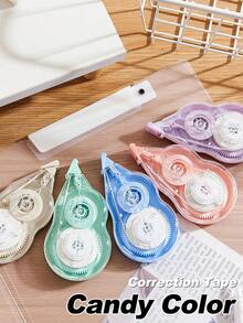 Candy-Colored Correction Tape (High Capacity), Retractable White Out Tape For Exam, Smooth Correction Tape, Reliable Liquid Paper Tape Eraser For School Office Supplies - Bộ - Xem 5