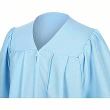 2026 Unisex Matte Graduation Gown And Cap Set With Tassel For Middle High School Bachelor - Sky Blue - View 2