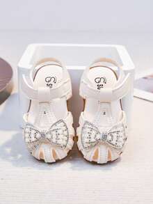 1 Pair Summer New Baby Sandals, Soft Sole Anti-Slip Closed Toe Infant Toddler Shoes - White - View 6