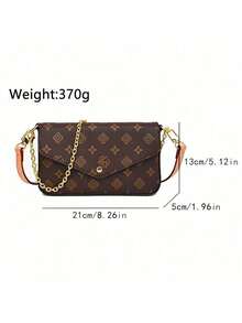 2026 New Summer Women Small Sling Bag With Chain Strap, Retro Baguette Crossbody Bag, Fashion Ladies Shoulder Bag - Cà phê nâu - Xem 4