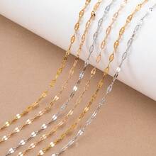 2米金色不锈钢唇链，项链，颈链，DIY珠宝制作配件 - 鏈條 - 查看 5