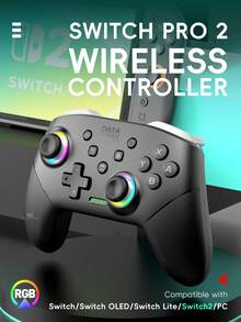 DATA FROG Wireless Controller For Switch OLED/Lite Console Pro Gamepad With 1000Mah Battery Programmable Turbo Function - View 3