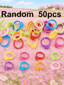 50/100/150/200/300/500/1000pcs/Pack Plastic Round Base Blank Suitable For DIY Jewelry Making Supplies, Craft Materials Accessories - Ring Setting - View 19