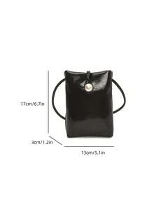 A Fashionable, Simple And Exquisite Pearl Mobile Phone Crossbody Bag, A 2026 New Model Women's Crossbody Bag - Black - View 3
