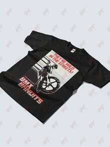 BMX Bandits Eighties Movie Funny Bike Tee - Black - View 3