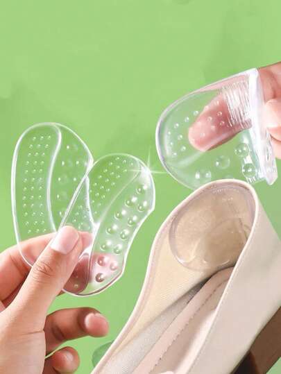 2pcs Silicone Heel Grips, Invisible Anti-Slip Heel Pads For High Heels, Shoe Size Adjuster