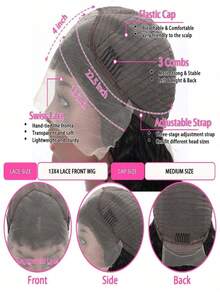 Black And White Highlight Deep Wave Lace Front Wigs Human Hair Free Parting 13x4 HD Transparent Curly Wave Lace Closure Wigs Human Hair With Baby Hair 250 Density Ombre Colored Glueless Wigs Human Hair Pre Plucked Bleached Knots Brazilian Remy Hair For Women - 黑白高光 - 查看 5