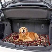 1pc Bohemian Style Car Trunk Mat - Printed Design, Suitable For Daily Driving, Fit For Truck, Car, SUV, Christmas Gift Outdoor Mat - Trunk Mat - View 4